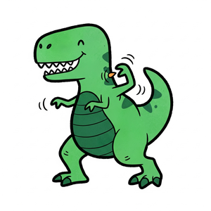 T-Rex Struggling to Scratch an Itch